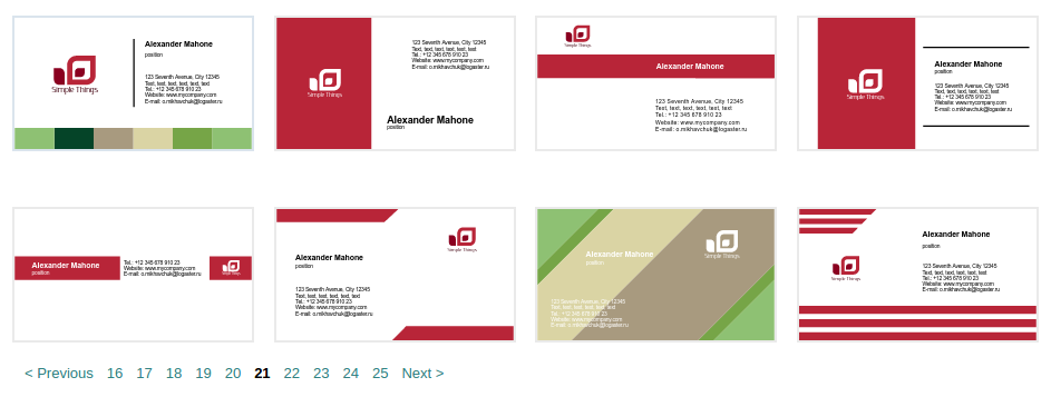 Logaster business cards templates